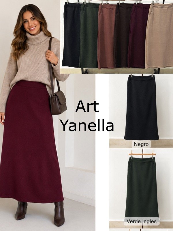 Yanella maxifalda wafle con plush