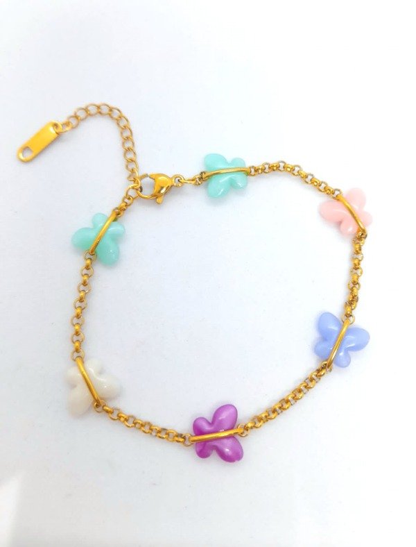 Producto - Pulsera con dijes mariposa colores