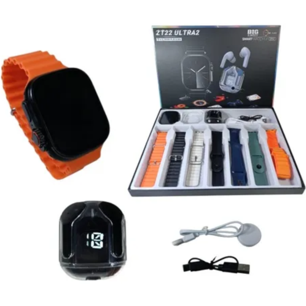 Producto - RELOJ SMART ZT22 ULTRA2  7 MALLAS + PROTECTECTOR + AURICULARES