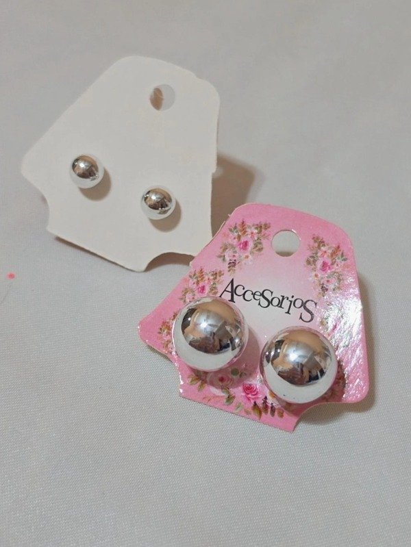 Producto - Aros perla plateados