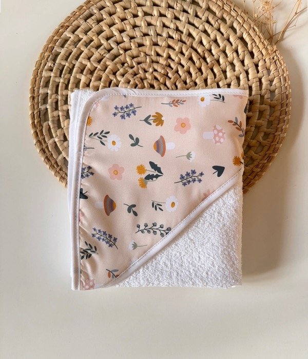Producto - Toallon Honguitos beige, Doble felpa