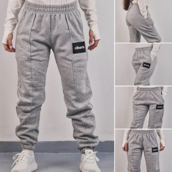 Producto - Pantalón Mujer Cibarta Modelo 1983 Gris algodon Frisado