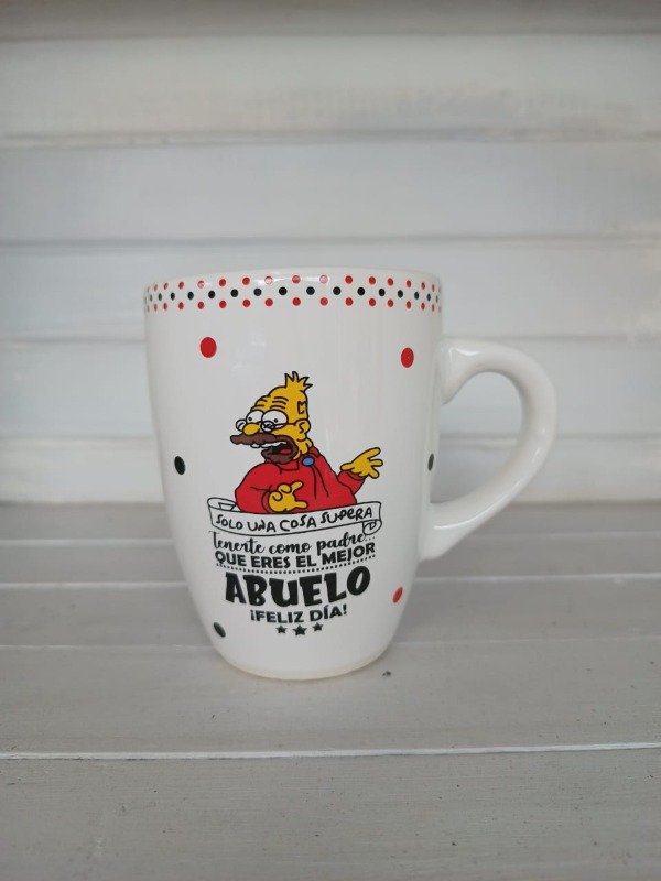 Producto - TAZA EN CERÁMICA BLANCA ABUELO SIMPSON