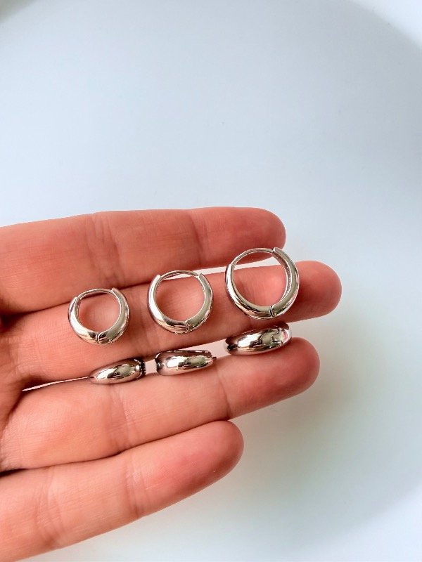 Producto - Aros argollitas Miley acero