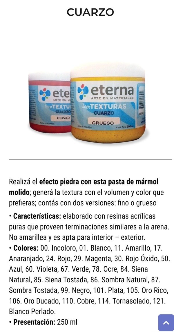 Producto - Cuarzo fino y grueso 200 ml