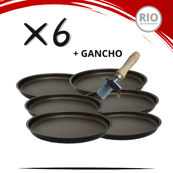 Producto - 6 pizzeras + gancho