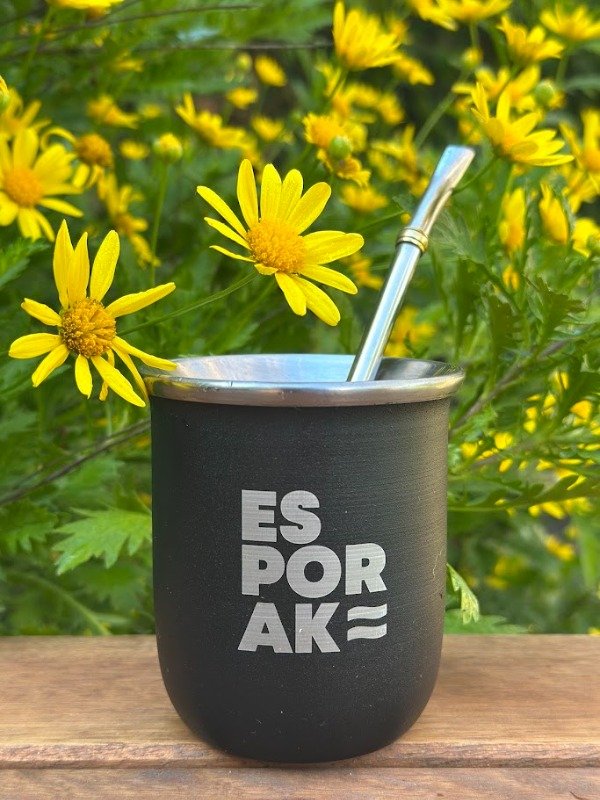 Producto - MATE DE ACERO NEGRO ES POR AK GRABADO - 1