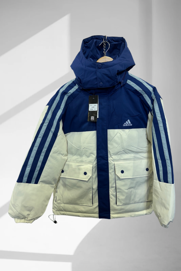 Producto - Campera Adidas Impermeable Azul/Blanco Importada
