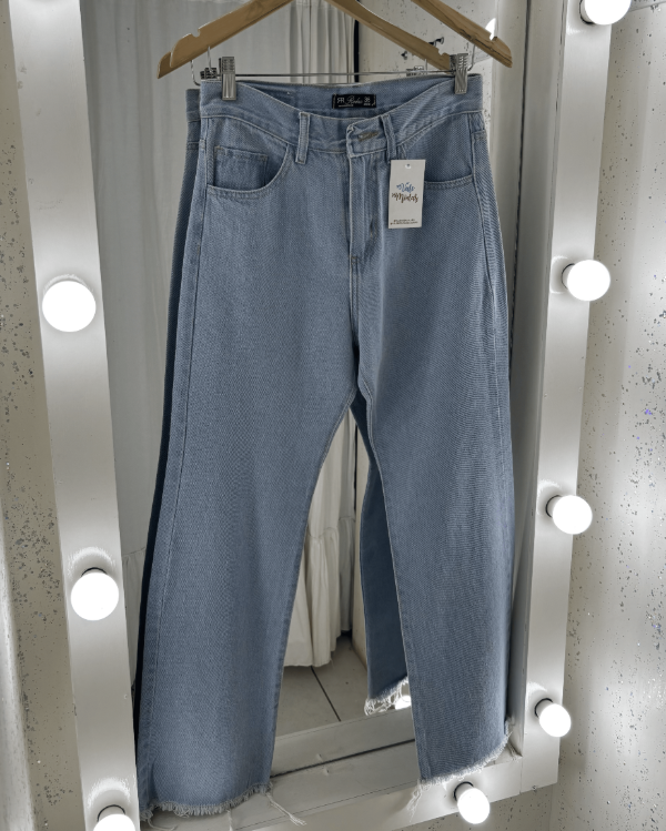 Producto - Jean Wide Leg Celeste Liso