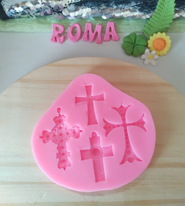 Producto - Molde de silicona x 4 cruces labradas