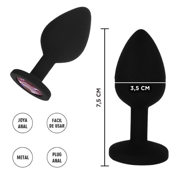 Producto - Plug Silicona con Joya Mediano