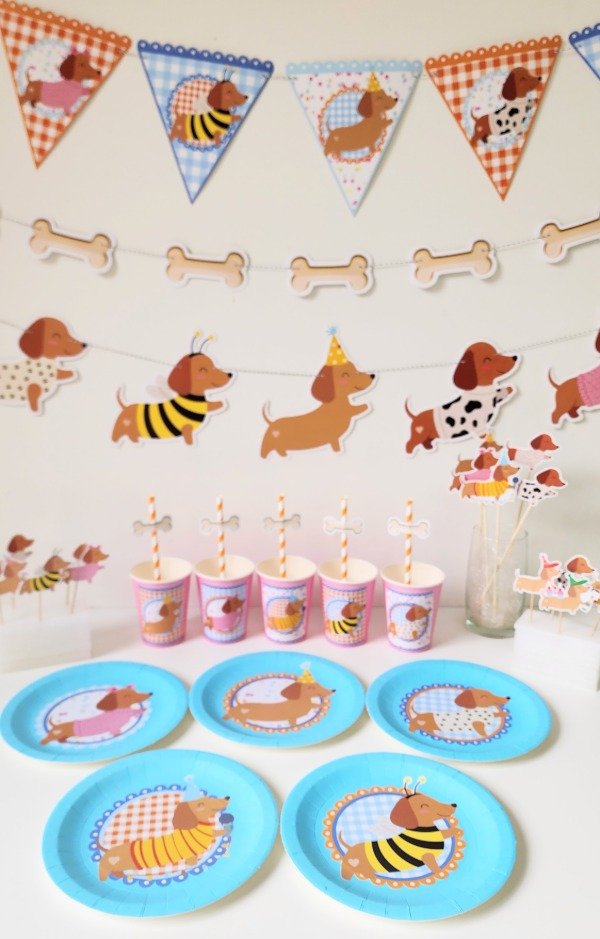 Producto - Perro Salchicha Cotillón Kit Cumpleaños Completo - 0