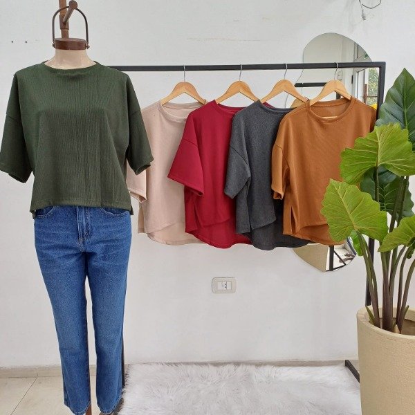 Producto - 498 - REMERA WAFFLE TAJOS