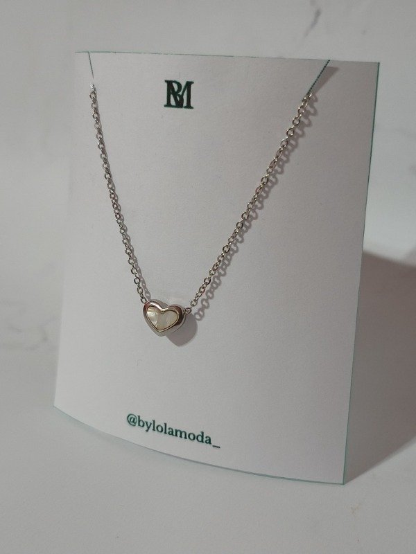 Producto - Collar corazón nacar