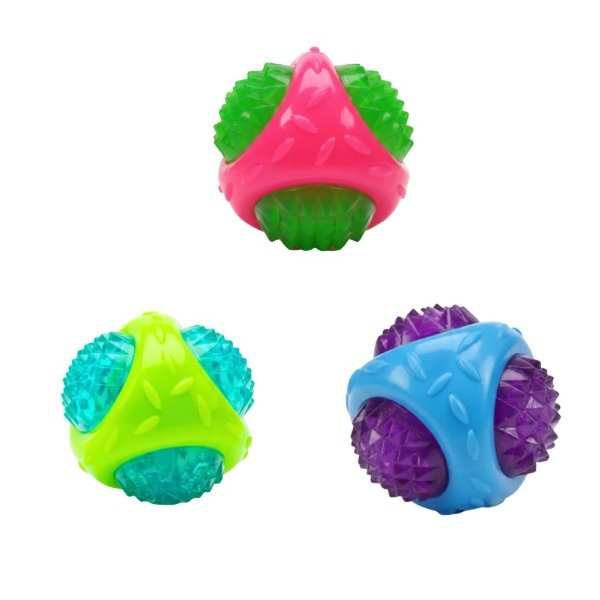 Producto - Juguete Pelota Siliconada con Chifle y Luz