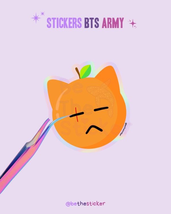 Producto - Sticker Holográfico Yoongi Mandarina
