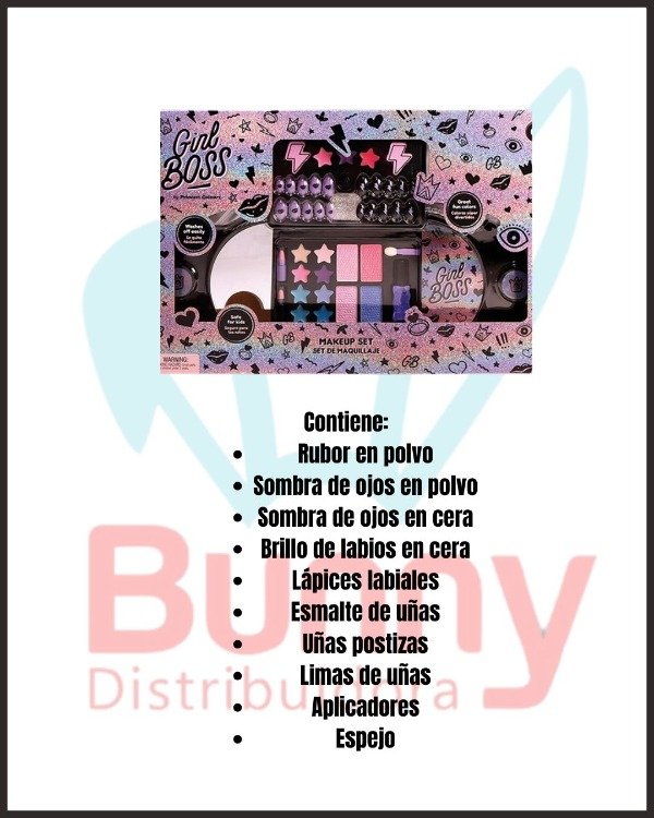 Producto - GIRL BOSS - SET DE COSMETICA CON UÑAS GRANDE 7793665755066