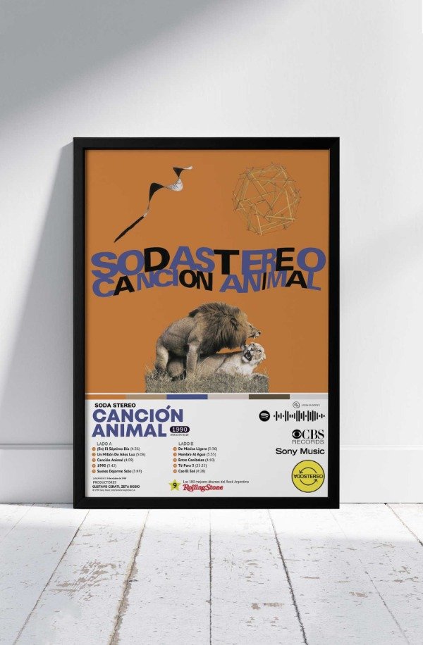 Producto - Cuadro SODA STEREO - Canción Animal