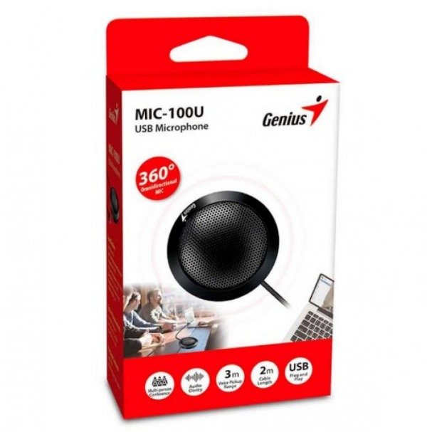 Producto - Microfono Conferencia Genius Mic-100u Black