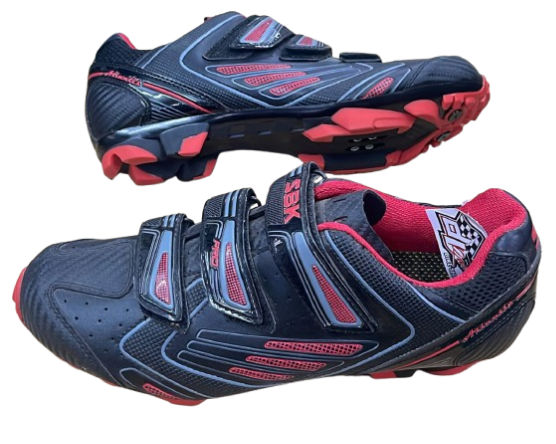 Producto - ZAPATILLAS SBK NEGRO-ROJO CLIPS-SPD E60