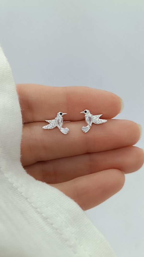 Producto - Colibrí microcubics plateado