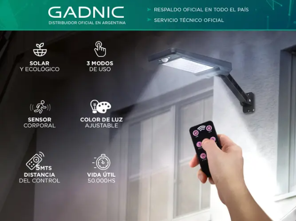 Producto - Reflector 60 LED Solar -temperatura de color ajustable -exterior -(PROYSOL7)