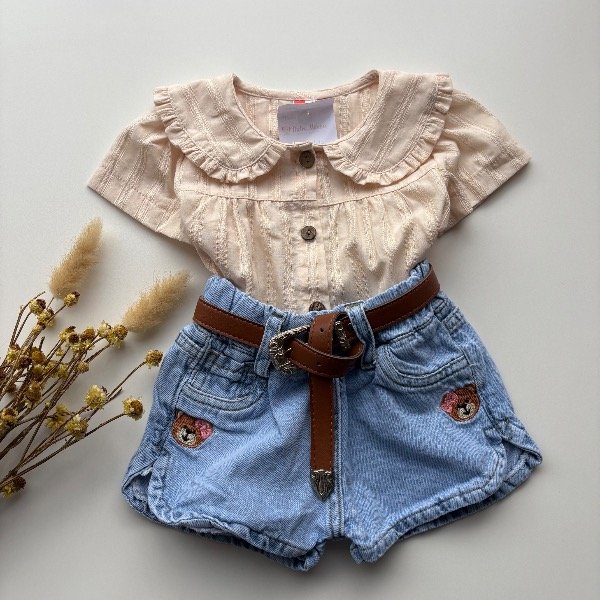 Producto - Short Mom bordado Osito línea bebas - 1