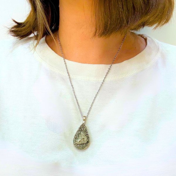 Producto - Collar gota Pirita