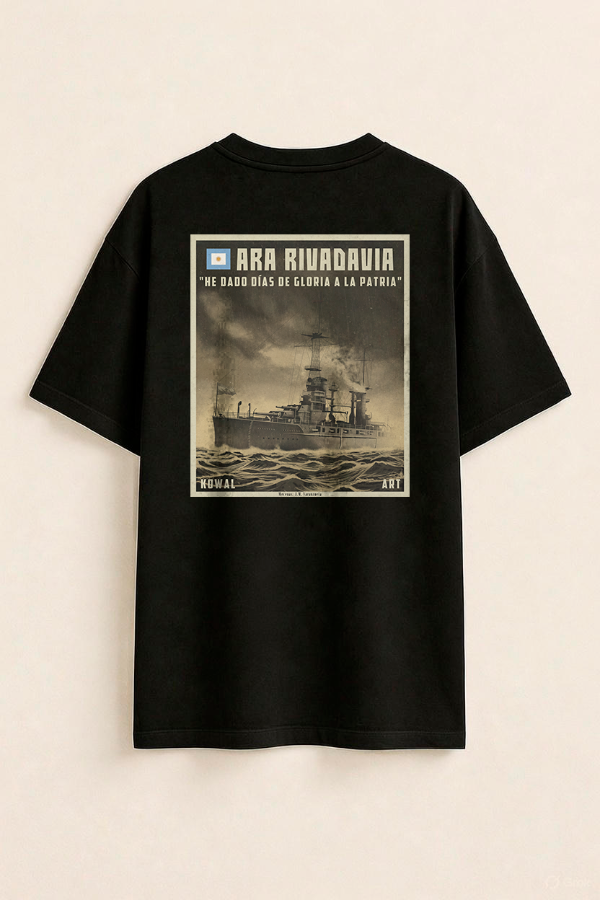 Producto - ARA Rivadavia (Oversize Unisex Negra Dorsal)