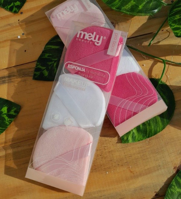 Producto - Set de 3 esponjitas planas de maquillaje - Mely