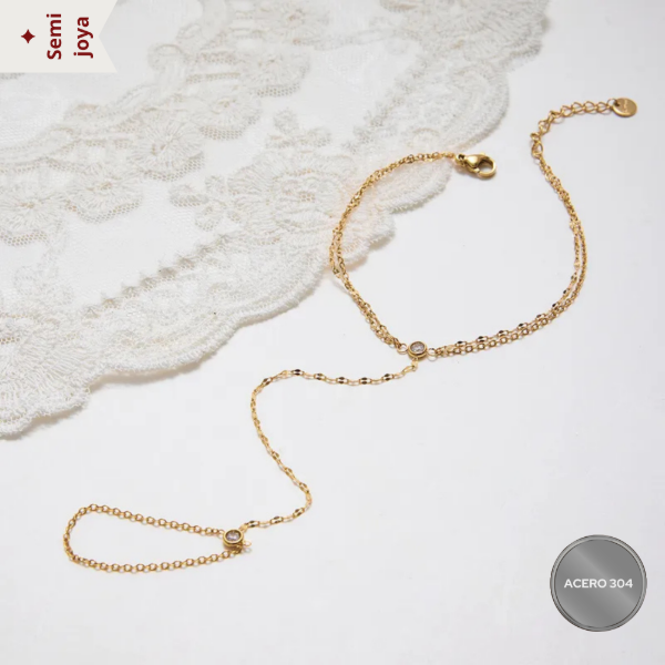 Producto - Pulsera + anillo Odalis Gold - 0