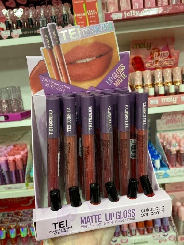 Producto - CAJA X 24 U LIPGLOSS MATTE TEI 24HS A PRUEBA DE AGUA