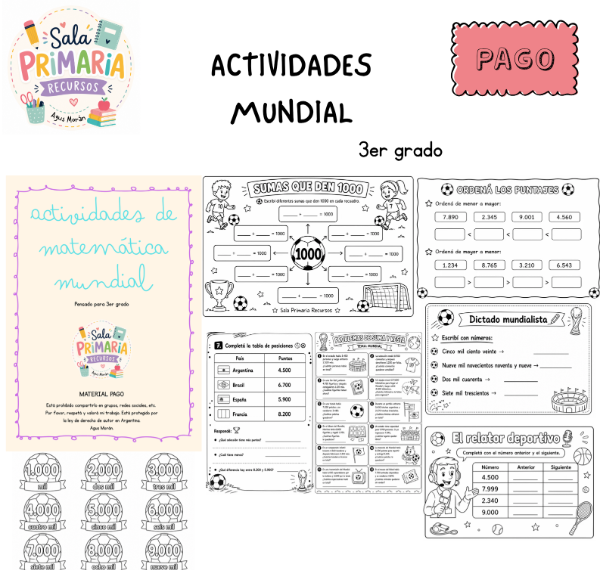 Producto - Actividades mundial 3ro