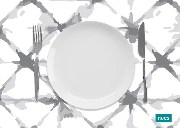 Producto - Set x 4 individuales rectangulares Shibori gris