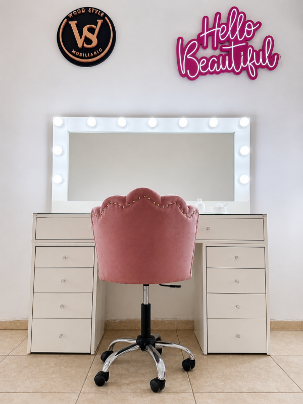 Producto - Combo Maquillador Hollywood Palace + Silla Pétalo - 0