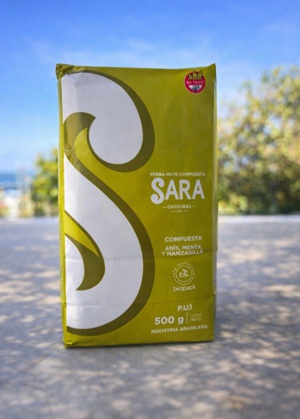Producto - Yerba Mate Sara Anis, Menta y Manzanilla 500 G