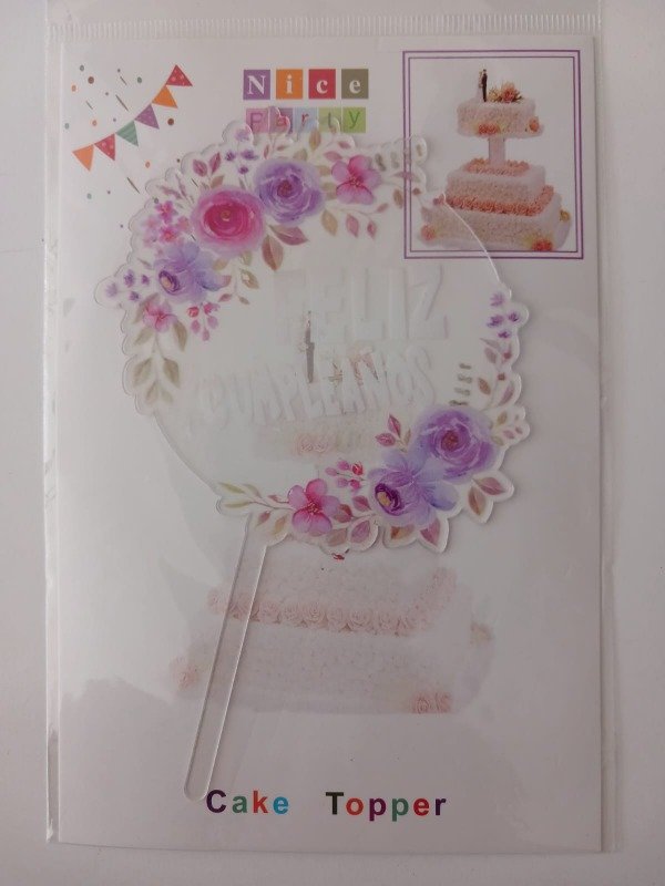Producto - Cake Topper Acrílico Estampado "FC" M06