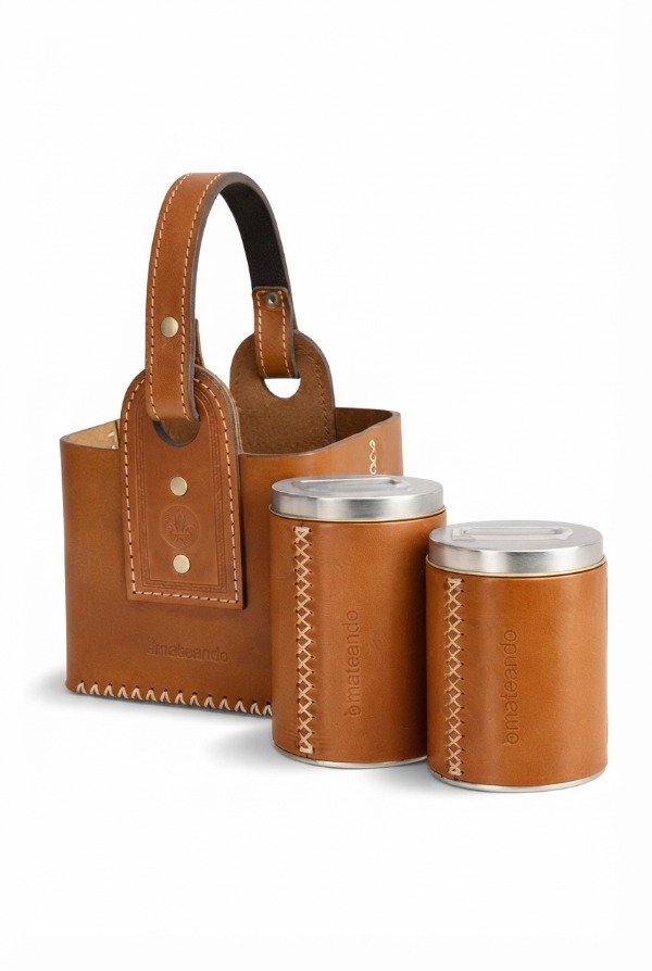 Producto - SET CUERO PREMIUM MATEANDO - MARRON SUELA