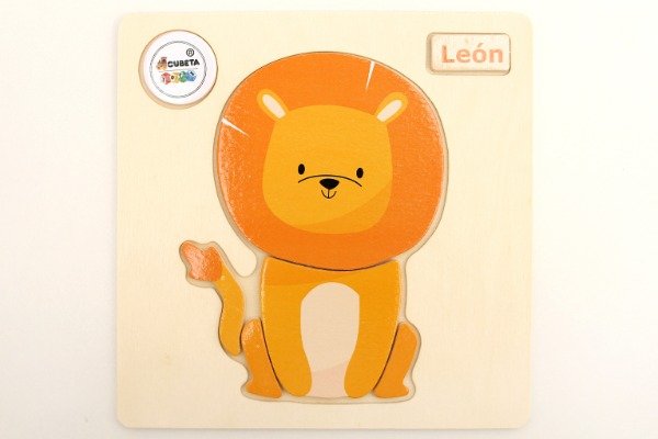 Producto - ROMPECABEZAS DE MADERA SIMPLE LEÓN