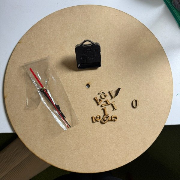 Producto - Circulo 40cm para reloj + Mecanismo + agujas + numeritos