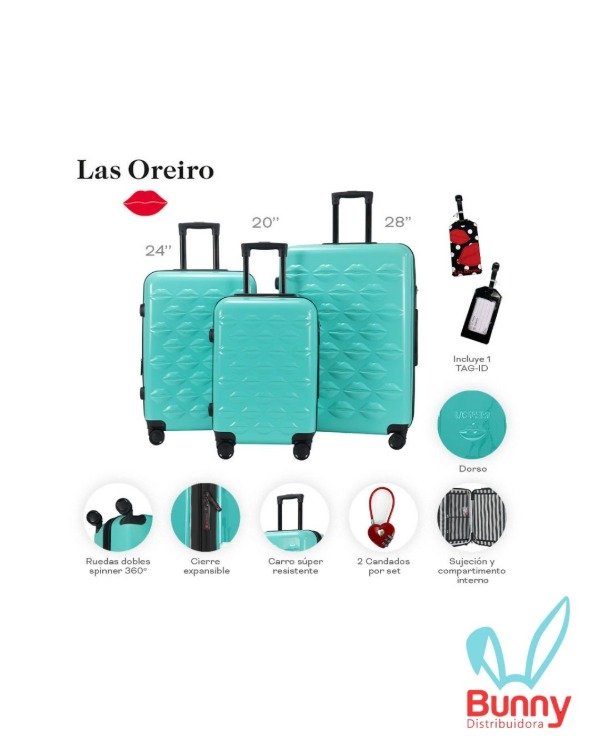 Producto - SET VALIJAS LAS OREIRO 27786