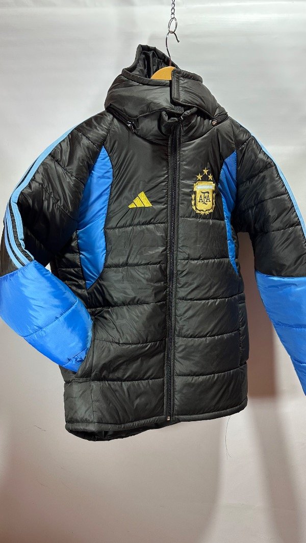 Producto - Camperon AFA Puffer Negro/Azul