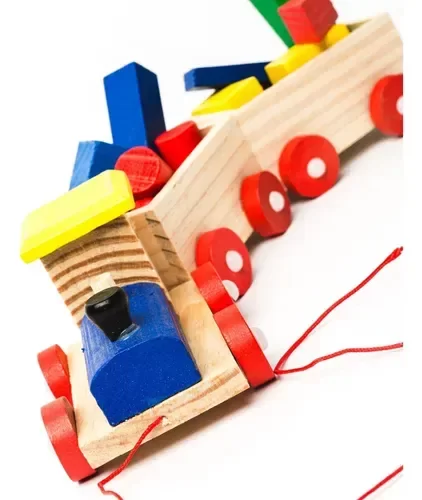 Producto - Trencito de encastre  con bloques de madera