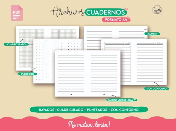 Producto - ARCHIVO cuadernos A4