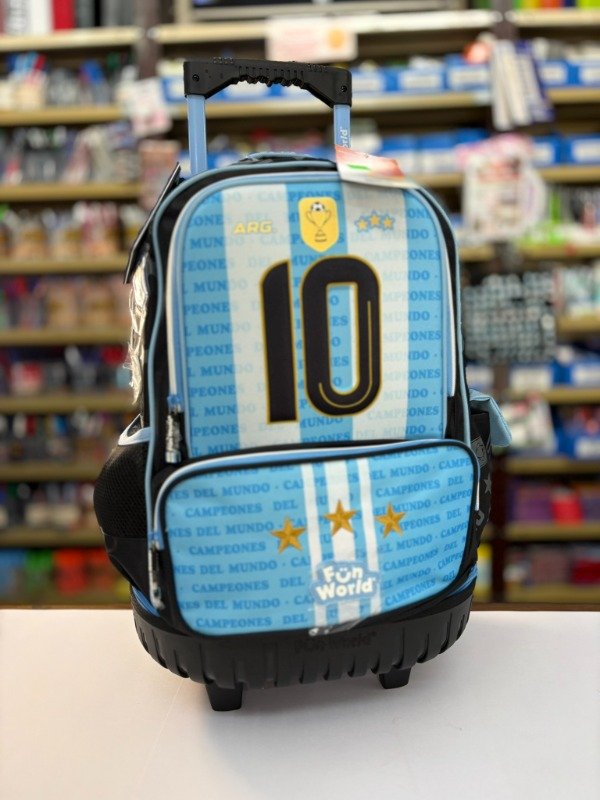 Producto - Mochila Campeones AFA  c/carrito 18" - "Fun World"