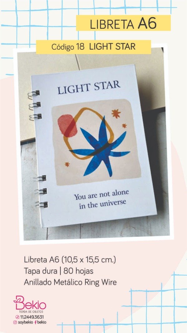 Producto - Libreta A6 - 18 Light Star