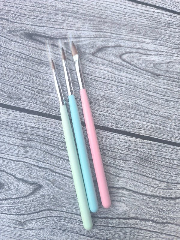 Producto - Set 3 pinceles mango pastel