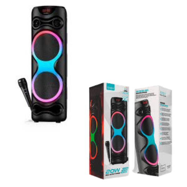 Producto - PARLANTE TORRE XAEA 10" X2 MIC. INALAMBRICO