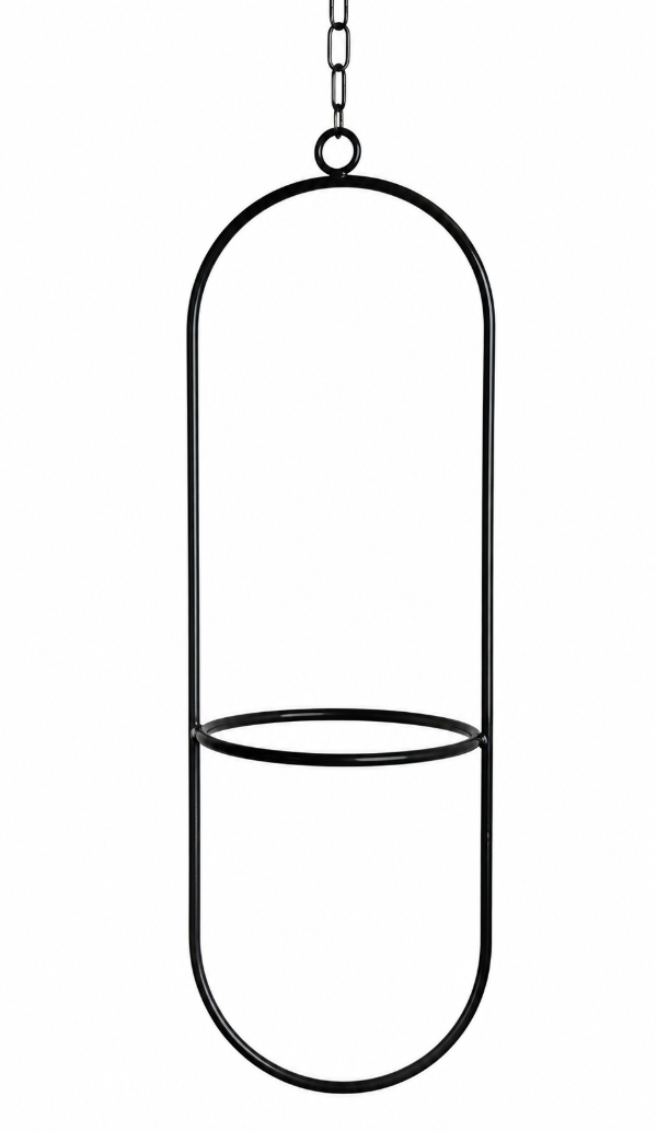 Producto - Portamaceta Metálico Colgante Ovalado 40cm