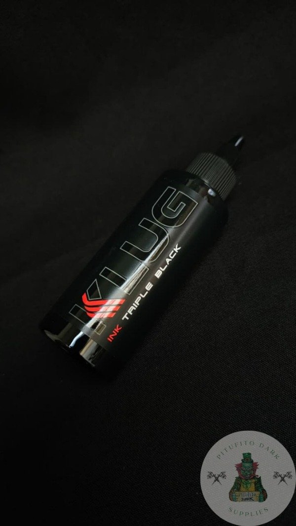 Producto - Tinta Klug X3 Triple Black Tattoo Relleno Negro Intenso Blackwork